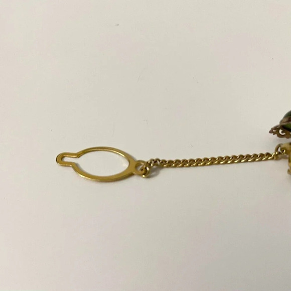Vintage Cuff Links and Tie Tack with  Chain - Picture 11 of 14